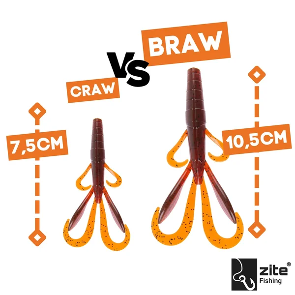 Gummiköder Krebsimitat Barsch & Zander Angeln Inzite Braw Dark Mud 8 STK Zite Fishing_auswahl1