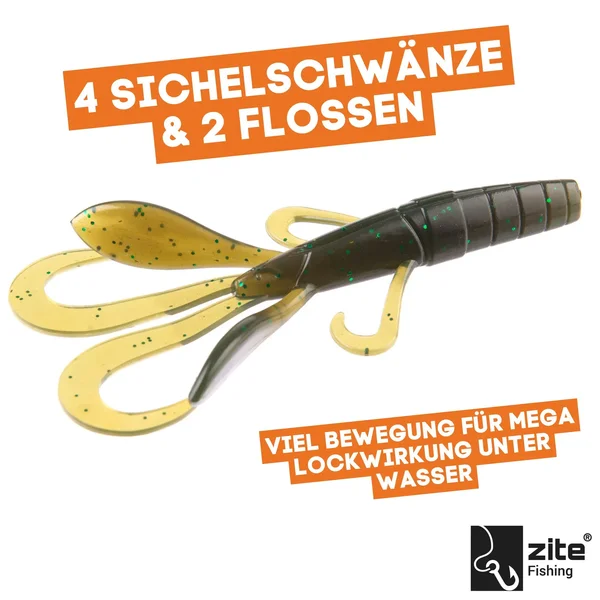 Gummiköder Krebsimitat Barsch & Zander Angeln Inzite Braw Mossy Swamp 8 STK Zite Fishing_auswahl2