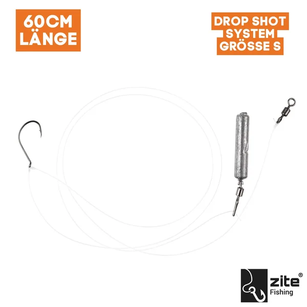 Zite Fishing Drop Shot Ready Rig #S mit 7g Blei, DS Haken & Fluorocarbon-Vorfachmaterial als Fertigmontage_auswahl1