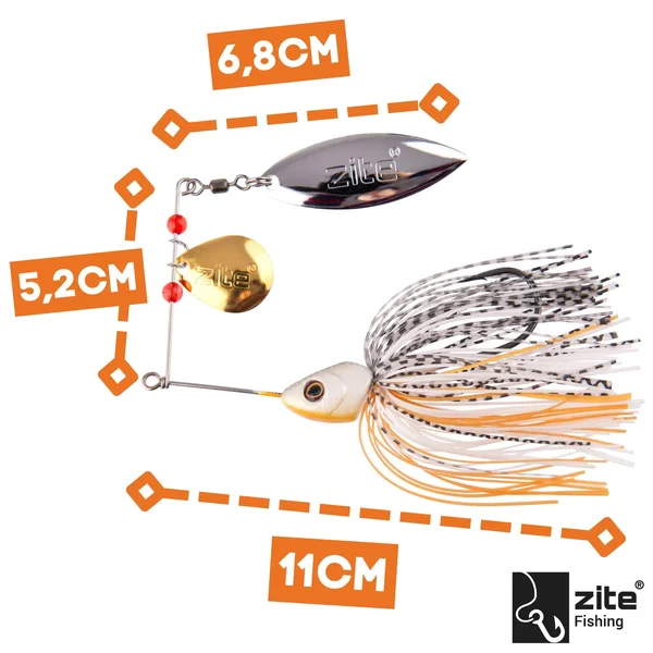 Inzite Rotator Set 10-21g 5 STK Spinnerbaits mit Doppelspinnerblatt & Fransen_auswahl1