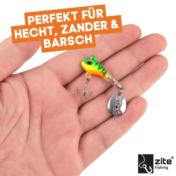 Jigspinner Set 5-15g Neon Spin Jigs 5 Stück mit Köderbox_auswahl6