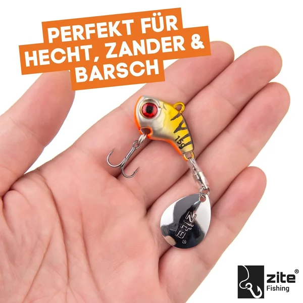 Jigspinner Set 10-20g Neon Spin Jigs Zander & Barschköder 5 Stück mit Köderbox_auswahl6