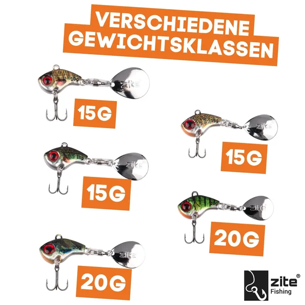 Zite Fishing Jigspinner Set 10-20g Natur Spin Jigs 5 Stück mit Köderbox_auswahl1
