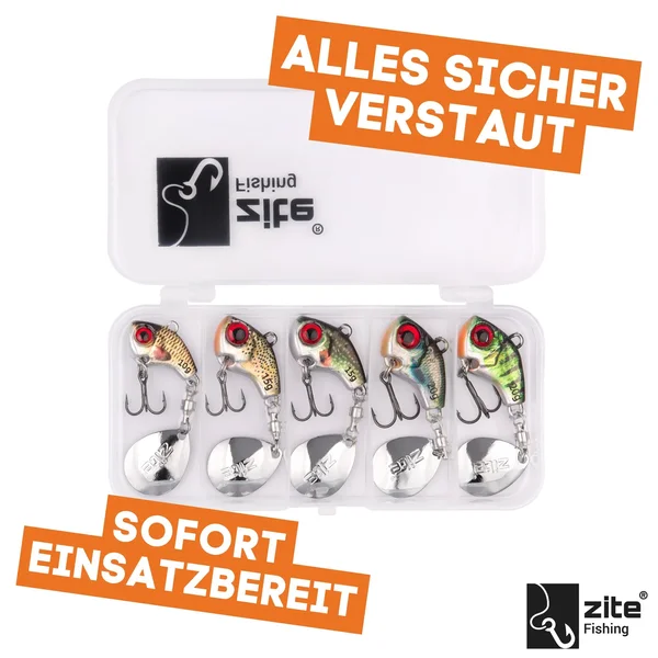 Zite Fishing Jigspinner Set 10-20g Natur Spin Jigs 5 Stück mit Köderbox_auswahl3