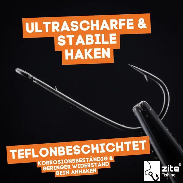 Zite Fishing Tungsten Cheburashka ProSharp Rigs Größe #4 Metallic Tungstenperle Forelle Angelhaken_auswahl4