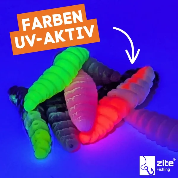 Attracta Larv Forellenköder Allround Mix Knoblauch Aroma Floating Edition 3,5 cm 8 St. Gummiköder_auswahl2