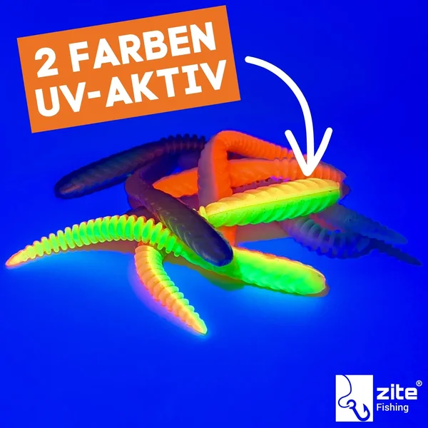 Zite Fishing Twerky Tailer Shiny Mix Käse 7 cm 8 STK 3in1 Gummiköder Forelle_auswahl2
