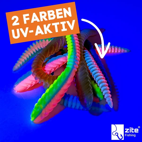 Zite Fishing Twerky Tailer Nature Mix Käse 7 cm 8 STK 3in1 Gummiköder Forelle_auswahl2