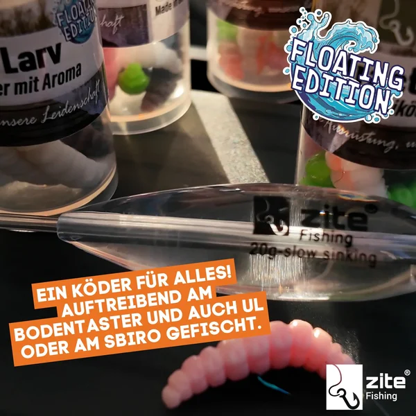 Zite Fishing Attracta Larv Passiv Starterset mit Bodentaster, Vorfachhaken, Karabinerwirbel und Gummiperlen Grundangeln _auswahl5