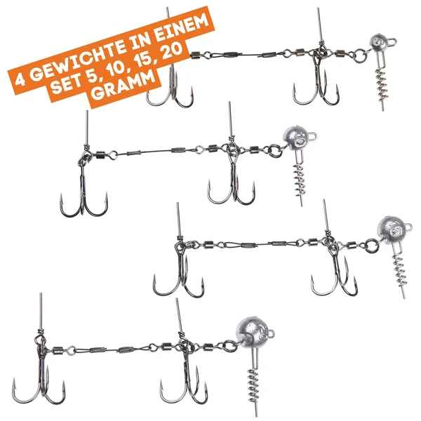 Zite Fishing Drillings-System Set S 9cm 5-20 g Gummifische 15-20 cm Hecht-Angeln_auswahl1