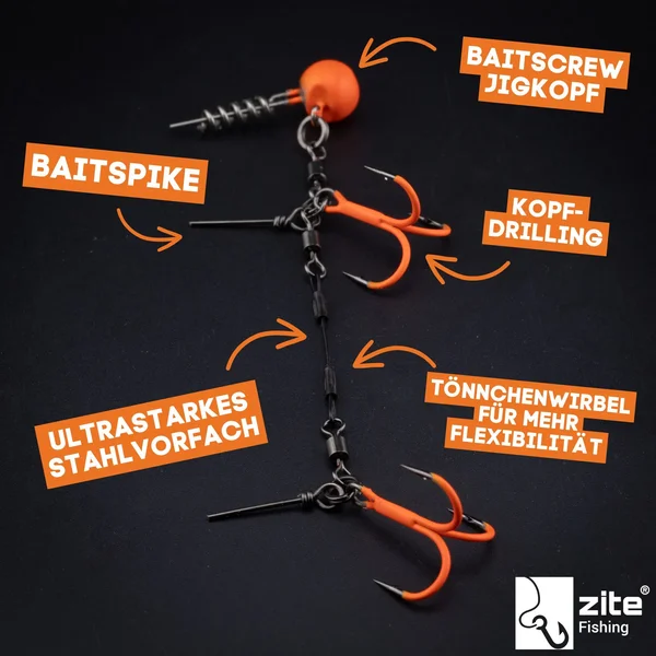 Zite Fishing Drillings-System Set S 9 cm 5-20 g UV Aktiv Gummifische 15-20 cm Hecht-Angeln_auswahl3