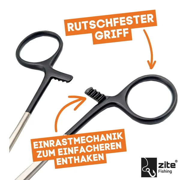 Zite Fishing Hakenlöser Zange gebogen 20 cm rostfreier Stahl mit schwarzem Griff-Coating für Universaleinsatz_auswahl2