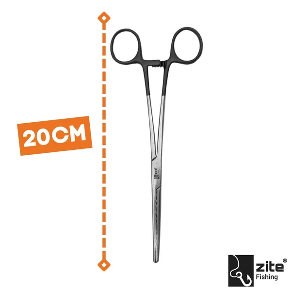 Zite Fishing Hakenlöser Zange gebogen 20 cm rostfreier Stahl mit schwarzem Griff-Coating für Universaleinsatz_auswahl3