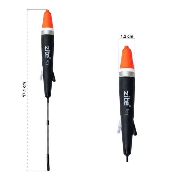 Zite Fishing Schlepp-Posen Set Slim 3g – Forellen-Pose Durchlauf mit Ghost-Sinker_auswahl1