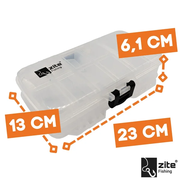 Zite Fishing Double Face Sorting Box Set 21 x 13 x 6,1 cm 3 STK je 18 Fächer für Metallköder, Jigspinner & Spoons_auswahl1