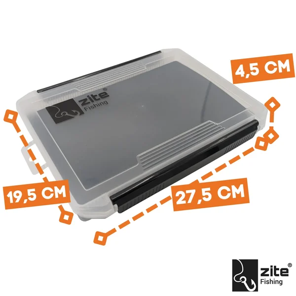 Zite Fishing Tackle Box 25,5 x 19,5 x 3,5 cm 3 Boxen im Set mit Durchgehender EVA-Schaum-Einlage Geschlitzt_auswahl1
