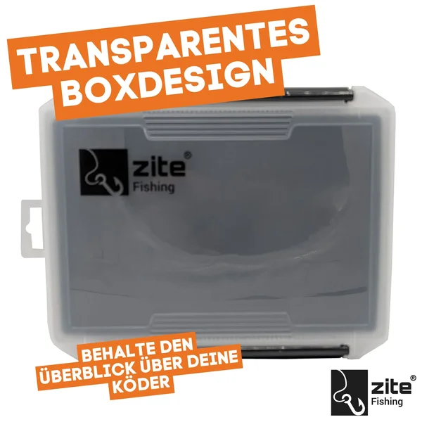 Zite Fishing Tackle Box 25,5 x 19,5 x 3,5 cm 3 Boxen im Set mit Durchgehender EVA-Schaum-Einlage Geschlitzt_auswahl3