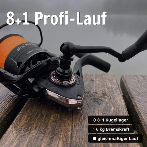 Zite Fishing Spinning Reel Pro 4000 bespult Spinnrolle mit Frontbremse 8+1 2 Aluminiumspulen für Spinnfischen_auswahl2
