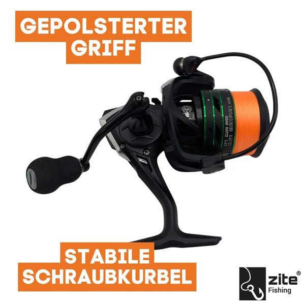 Zite Fishing Spinning Reel Base 4000 Spinnrolle mit Frontbremse 5+1 2 Aluminiumspulen für Forelle & Barsch Spinnfischen_auswahl10
