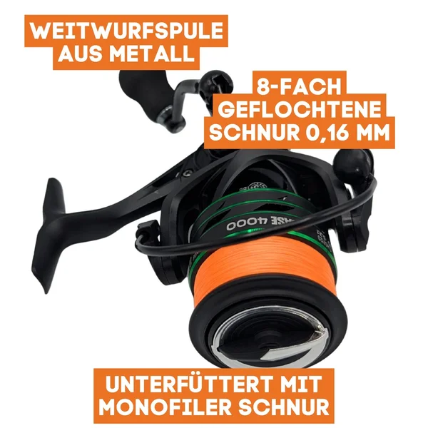 Zite Fishing Spinning Reel Base 4000 Spinnrolle mit Frontbremse 5+1 2 Aluminiumspulen für Forelle & Barsch Spinnfischen_auswahl8