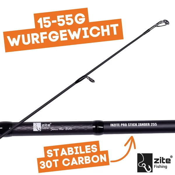 Inzite Pro Stick  Zander 255 cm Spinnrute Zander 15-55g Zanderrute_auswahl5