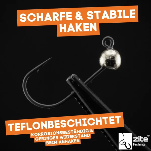 Twerky Tailer Gummiköder Forelle Starterset mit Tungsten Jighaken & Cheburashka Zite Fishing_auswahl5