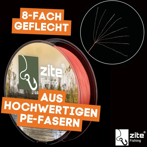 Geflochtene Schnur 8x Forelle Angeln Forellenschnur 155m 0,06mm Rot Zite Fishing_auswahl5