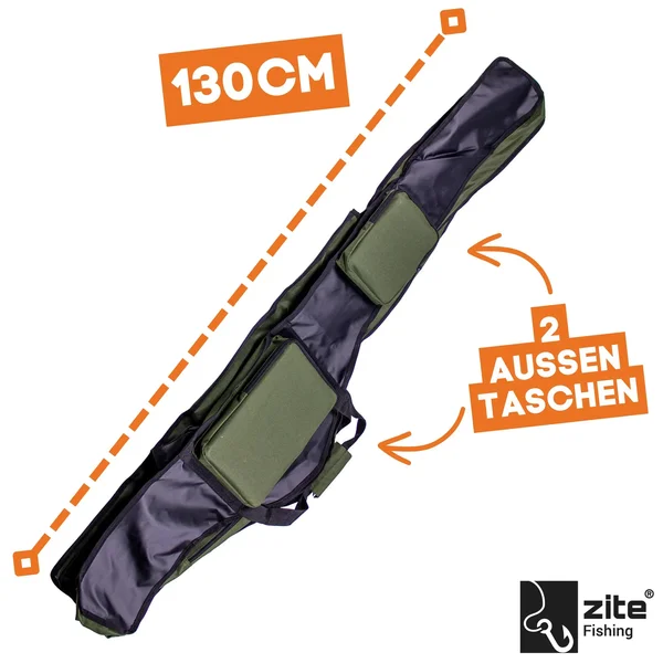 Rutentasche 130 cm mit 3 Innenfächern inkl. 2 Köderboxen – Polyester Angelruten-Futteral Zite Fishing_auswahl4