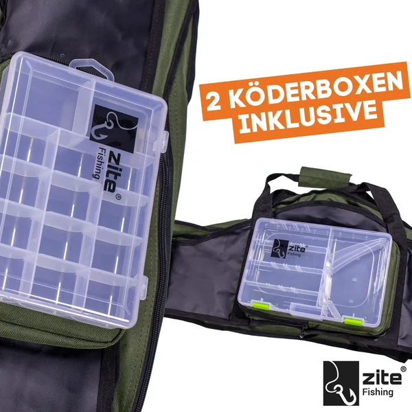 Rutentasche 130 cm mit 3 Innenfächern inkl. 2 Köderboxen – Polyester Angelruten-Futteral Zite Fishing_auswahl6