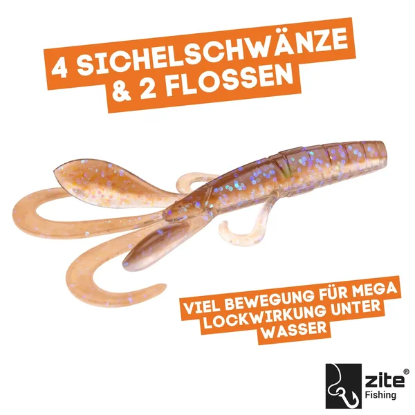 Creature Bait Starterset - Inzite Craw & Braw je 3 Farben mit GRATIS Drop Shot, Texas & Carolina Rig-Montagen_auswahl2