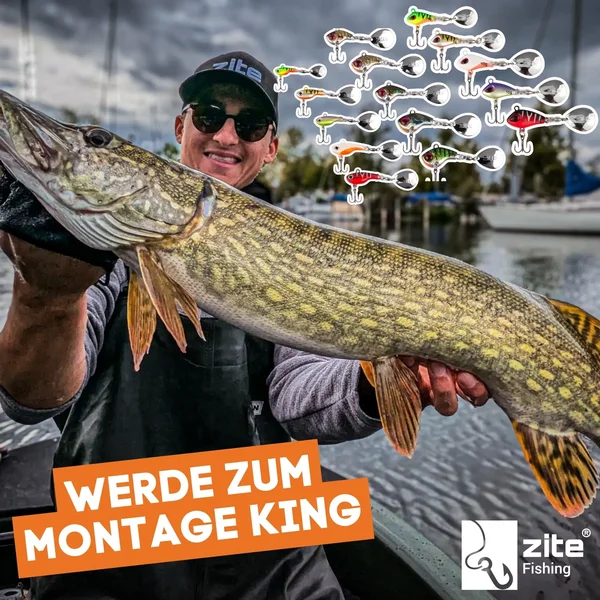 Jigspinner Starterset - Neon & Natur inkl. Haken mit Gratis Tackle-Box für Barsch, Hecht & Zander_auswahl8