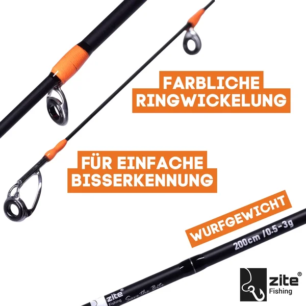 UL Forellen Gummiköder Rute 200cm - Trout Reel 1000 3+1BB - Köder - Schnur - Haken + GRATIS Kescher _auswahl3