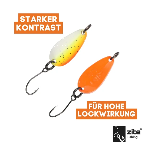 Zite Fishing The Troutforce Spoon 1,7g ZAP! Mr. Boombolt – UL-Forellenblinker mit Einzelhaken Gr. 8_auswahl4