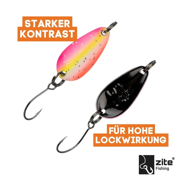 The Troutforce Spoon ZAP! 1,7 g – Flossefix – UV-aktiver UL Forellenköder Zite Fishing_auswahl4