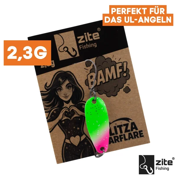 The Troutforce Spoon BAMF! 2,3 g – Glitza Starflare – UV-aktiver Forellenspoon Zite Fishing _auswahl1