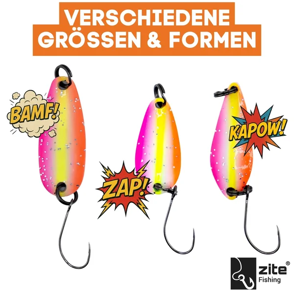 The Troutforce Spoon BAMF! 2,3 g – Glitza Starflare – UV-aktiver Forellenspoon Zite Fishing _auswahl5