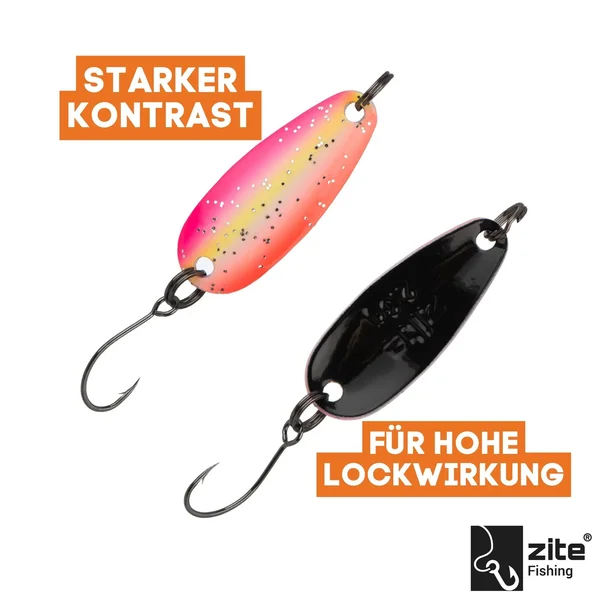 The Troutforce Spoon BAMF! 2,3 g 3,0 cm – Flossefix – UV-aktiver Forellenköder Zite Fishing_auswahl4