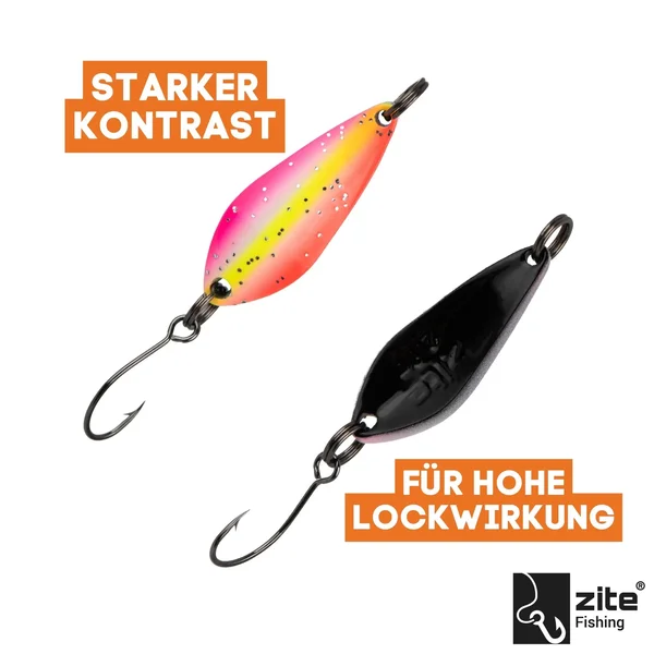 The Troutforce Spoon KAPOW! 2,8 g – Flossefix – UV-aktiver Spoon für Forellenangeln Zite Fishing_auswahl4