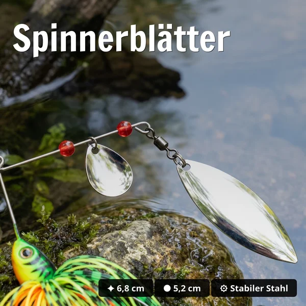 Inzite Rotator Spinnerbaits 16g – Haken 5/0 – Tropic Punch – mit Doppelspinnerblatt & Fransen_auswahl2