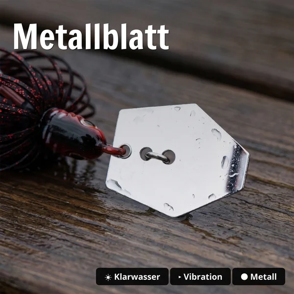 Inzite Blader Bladed Jig 10 g – Haken 3/0 – Dark Cherry – Starke Vibration & Trailerfähig_auswahl4