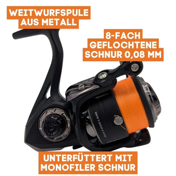 Zite Fishing Inzite Pro Stick Starter-Set Barsch Spinning Reel Pro 2000 bespult, Jigspinner Natur & Snaps_auswahl6