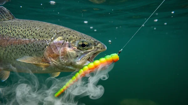 Zite Fishing Curly Viper Motoröl Knoblauch 6,5 cm Rotationsköder für Forelle 8 Stück_auswahl5