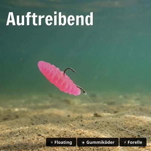 Attracta Larv Orange Knoblauch Aroma Floating Edition 3,5 cm 8 STK Larven Imitat Gummi_auswahl2