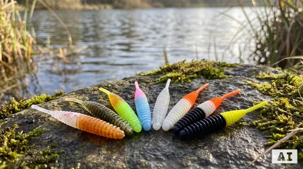 Biggle Worm Turbo Knoblauch 6,5 cm 8 Stück – Forellenwurm Gummiköder mit Duft, made in Germany_auswahl1