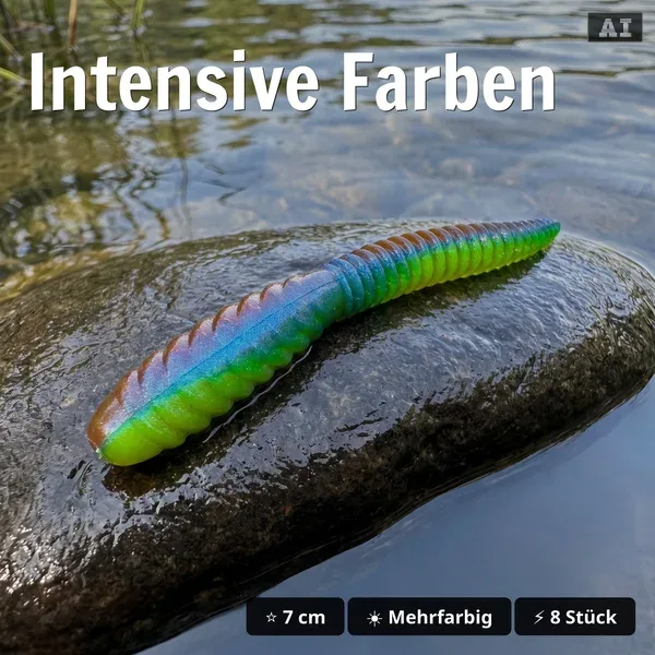 Twerky Tailer Motoröl 7 cm – 3in1 Gummiköder mit Knoblauch-Aroma für Forellen, 8 Stück_auswahl4