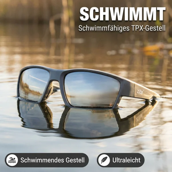 Zite Fishing Polarisationsbrille Orus – Silber verspiegelt mit UV400-Schutz, schwimmfähig &amp; Hardcase_auswahl2
