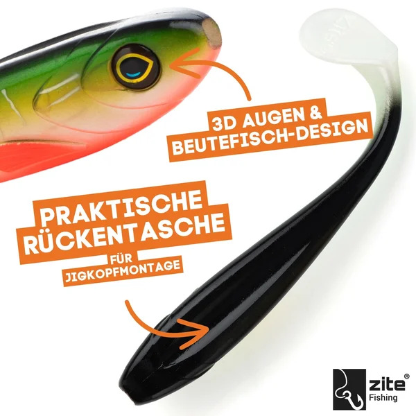 HechtSet,Inzite Pro Stick Hecht-Set - 255 cm Angelrute & Spinning Reel Pro 4000 bespult + Zubehör Jighaken, Gummifis_auswahl11