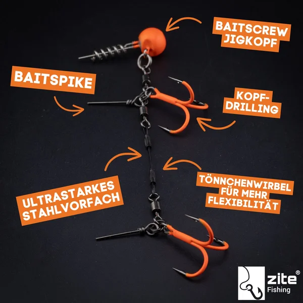 HechtSet,Inzite Pro Stick Hecht-Set - 255 cm Angelrute & Spinning Reel Pro 4000 bespult + Zubehör Jighaken, Gummifis_auswahl12
