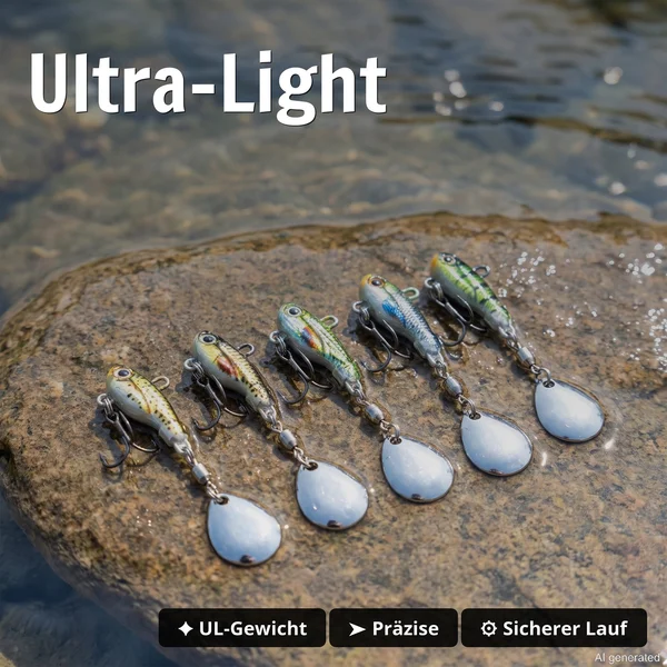 Zite Fishing Jigspinner Set Natur S 5g - 5 Spin Jigs im 3D-Beutefisch-Design für Barsch, Hecht & Zander_auswahl4
