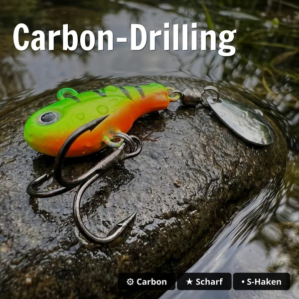 Zite Fishing Jigspinner Set Neon S 10g – 5 Köder mit Köderbox für Barsch, Forelle & Zander_auswahl3